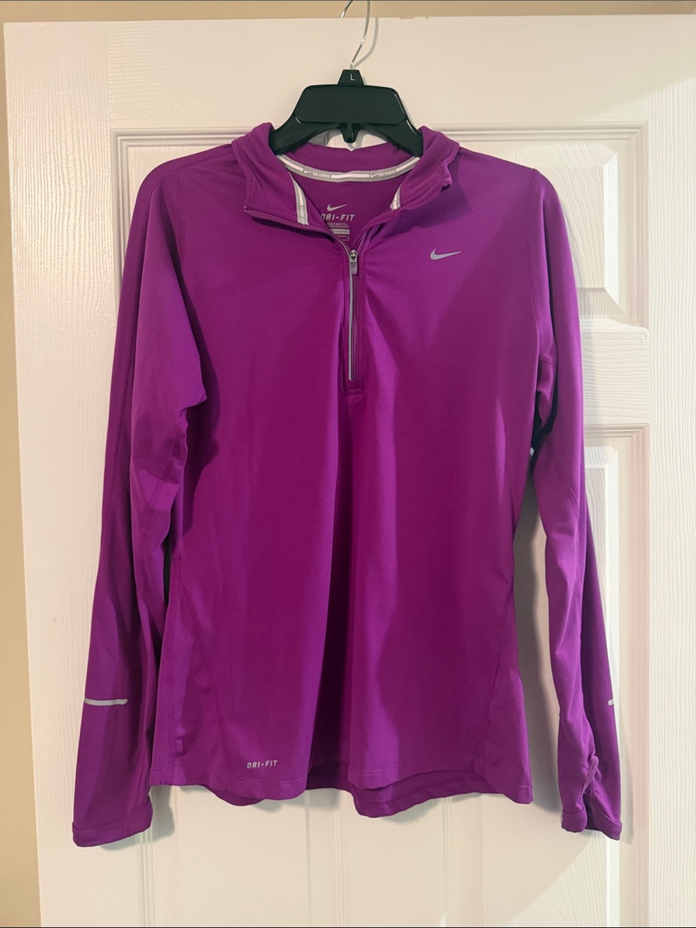 Nike Purple Dri-FIT Long-Sleeve Half-Zip Top